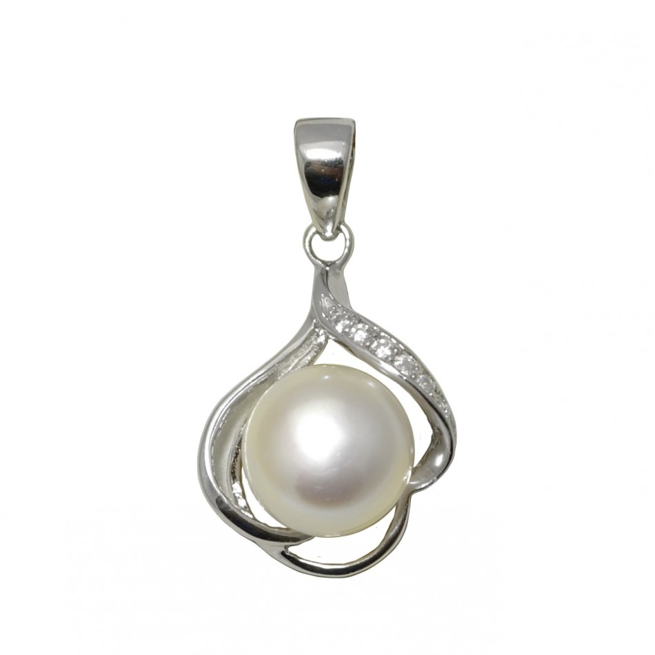 Svůdný Stříbrný Přívěsek S Perlou A Srdcem