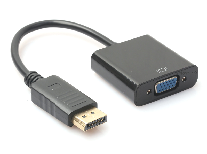 Adapter konwerter kabel DP DisplayPort do VGA z PL Złącza DisplayPort - D-Sub (VGA)