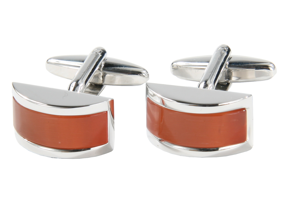 

Spinki Do Mankietów Srebrne Pomarańcz Masa Pudełko