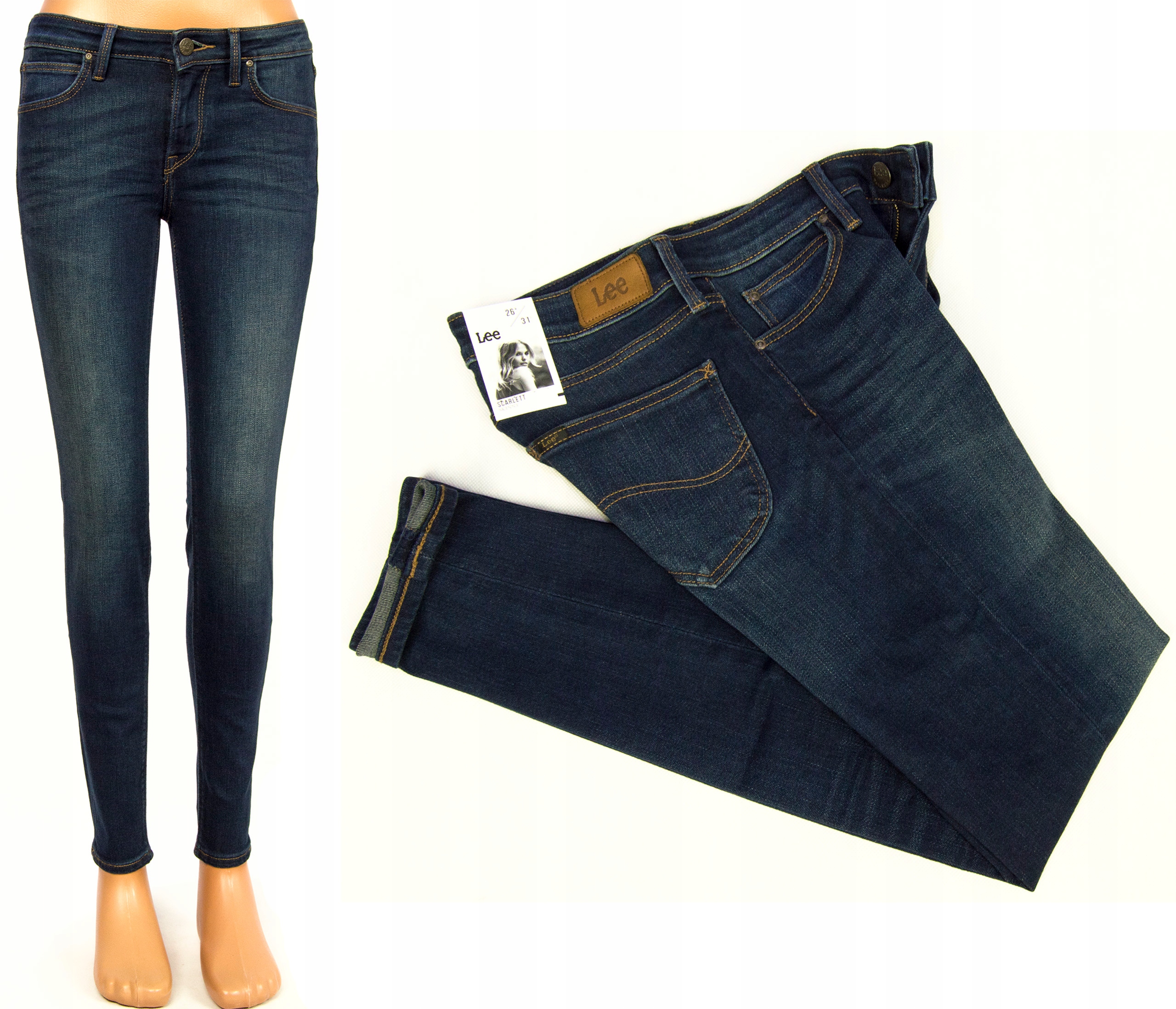 Lee Scarlett Streaks džíny kalhoty Skinny W24 L31