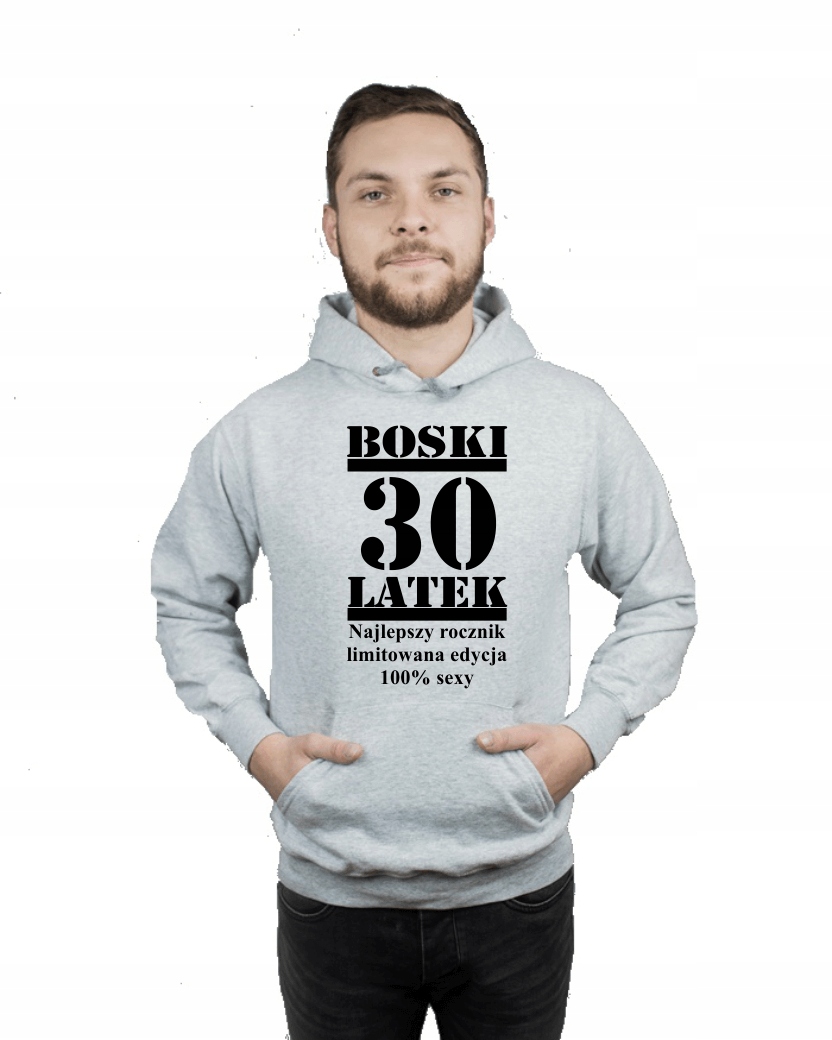 

Bluza męska kangur Boski 30 Latek r XXL