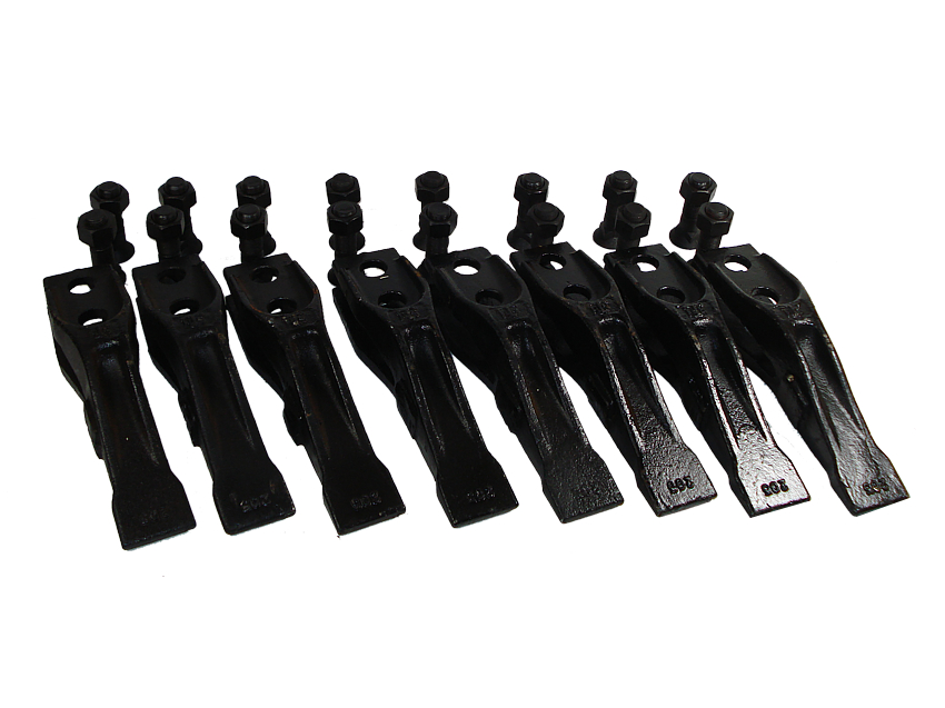 KOMPLET ZEBOW LYZKI PRZEDNIEJ JCB 3CX 4CX 8szt