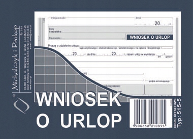 

Wniosek O Urlop Michalczyk offset 40 kart A6 515-5