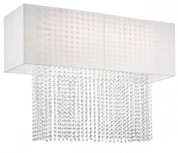 Lampa palfon Ideal-lux Phoenix PL5 biela kryštálová