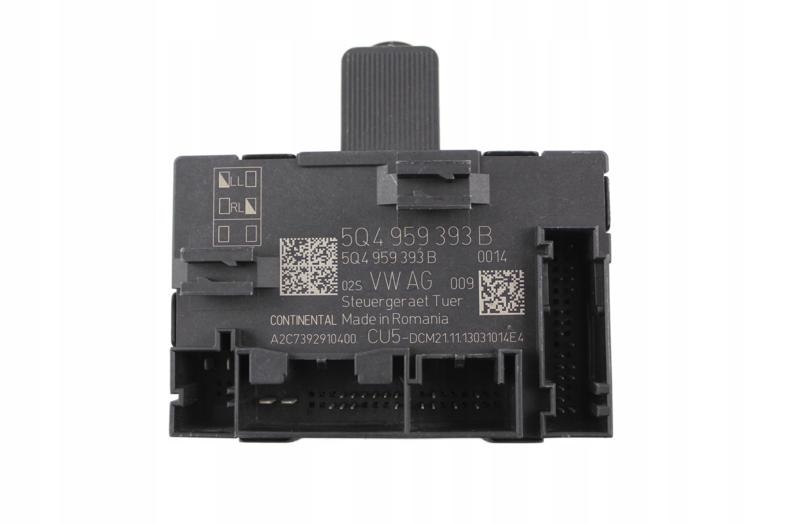 Moduł, sterownik drzwi lewy przód VwAG 5Q4959393B Strona zabudowy przód - lewa
