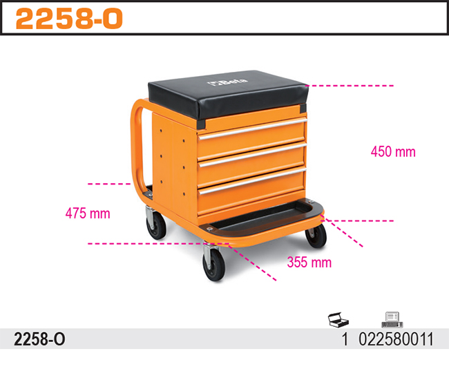 TABORET NA KOLKACH Z SZUFLADAMI BETA 2258 O Brand Beta