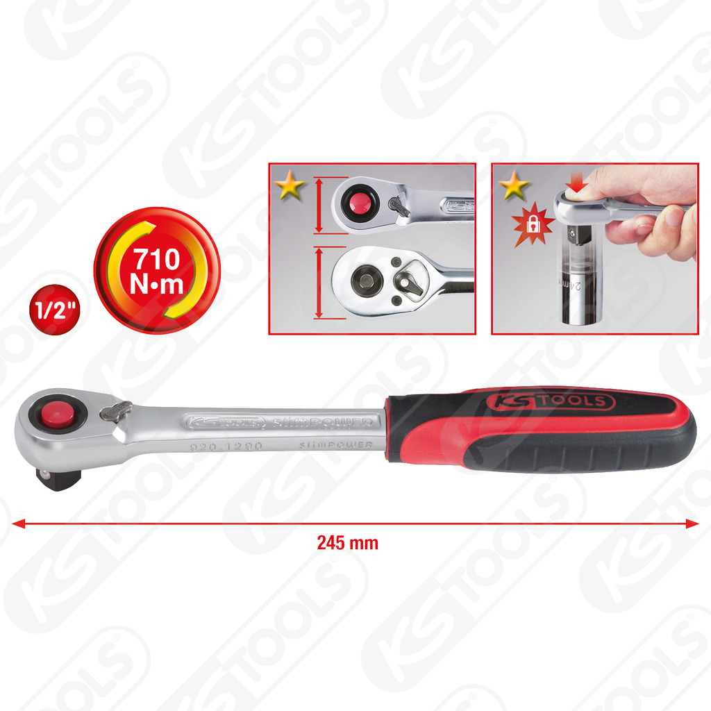 KS TOOLS 1 2 Grzechotka 72 zeby 9201290 Producent code 9201290 920 1290