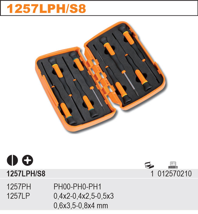 Набор прецизионных отверток BETA 1257LPH / S8