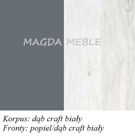 M/RE13 KOMODA SZAFKA Dąb craft biały popiel 145 cm Szerokość mebla 145 cm