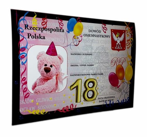 

Mega Kartka, prezent na 18 dla dziewczyny,chlopaka