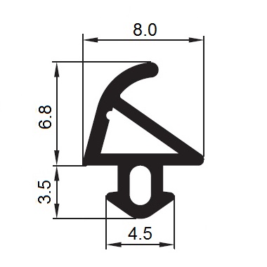 Uszczelka do okna okien okienna S-1113 PLASTMO Kod producenta S-1113
