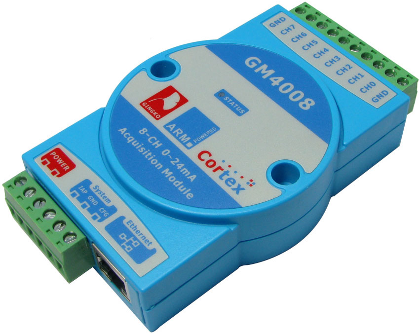 

___GM4008 moduł pomiarowy prądu 0-24mA Ethernet___