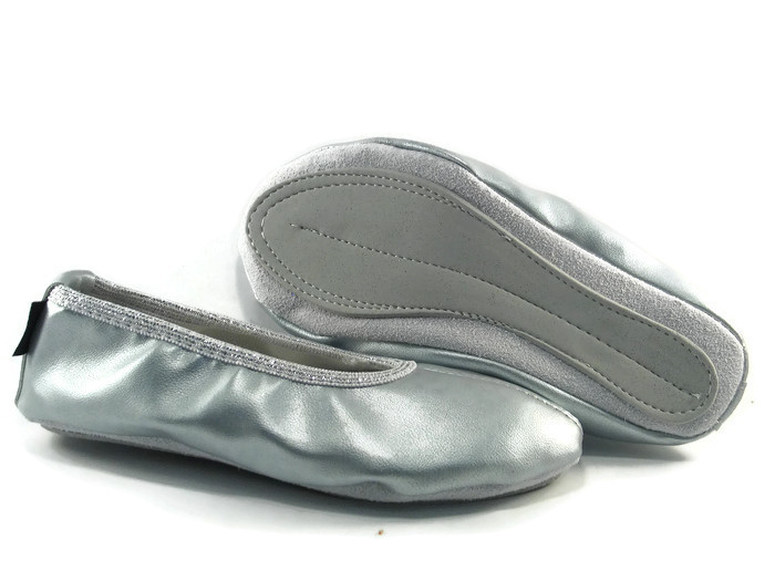 BALETKI srebrne: 28 podeszwa skóra naturalna Marka inna