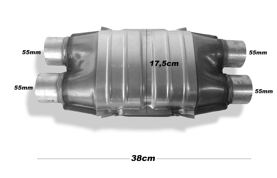 Katalizator Універсальний 2x2 E2 55mm BMW VW OPEL Виробник запчастини JMJ foto 0