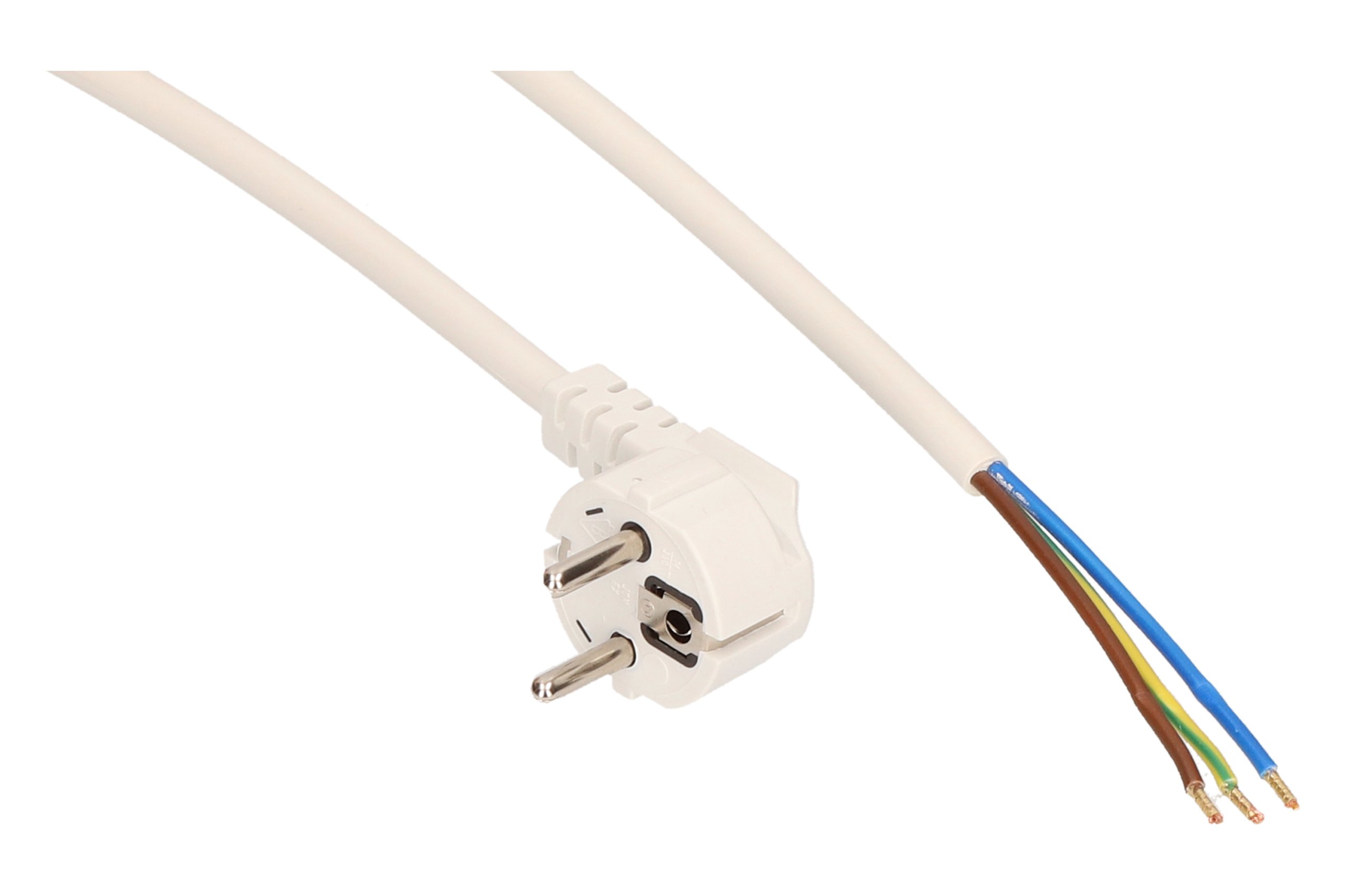 Przewód Kabel z wtyczką kątową H05VV-F 3x1,5 3m biały EAN (GTIN) 5907570008472