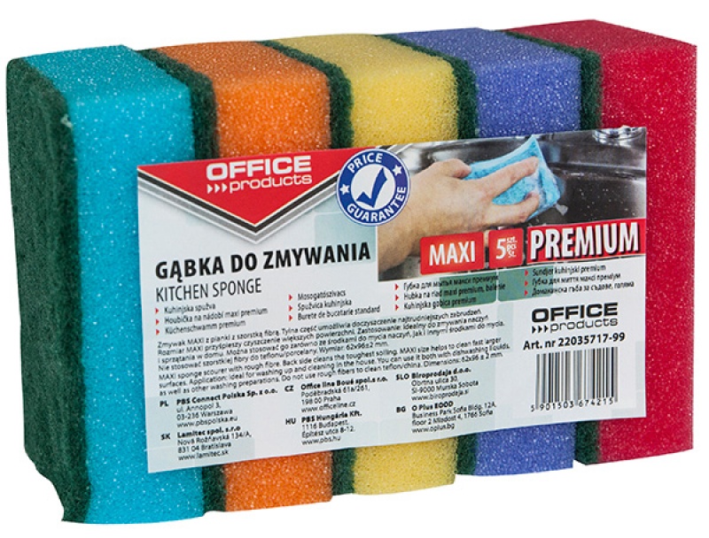 

Gąbki Maxi Gąbka do zmywania naczyń zmywaki 5 szt