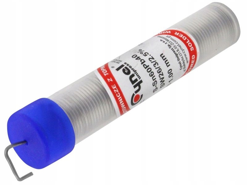 

Cyna z topnikiem fiolka 1 mm 10g 3m Cynel Spoiwo