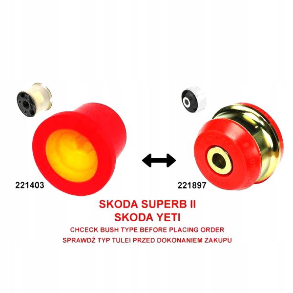 TULEJA WAHACZA PRZÓD VW GOLF 7 VII PASSAT B8 3G2 Producent części Strongflex