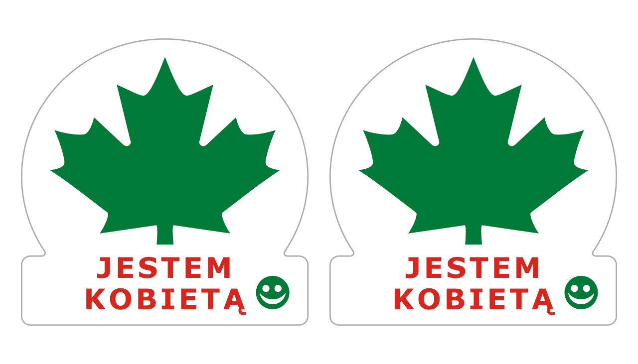 

Naklejka Zielony Listek 2 szt Jestem Kobietą