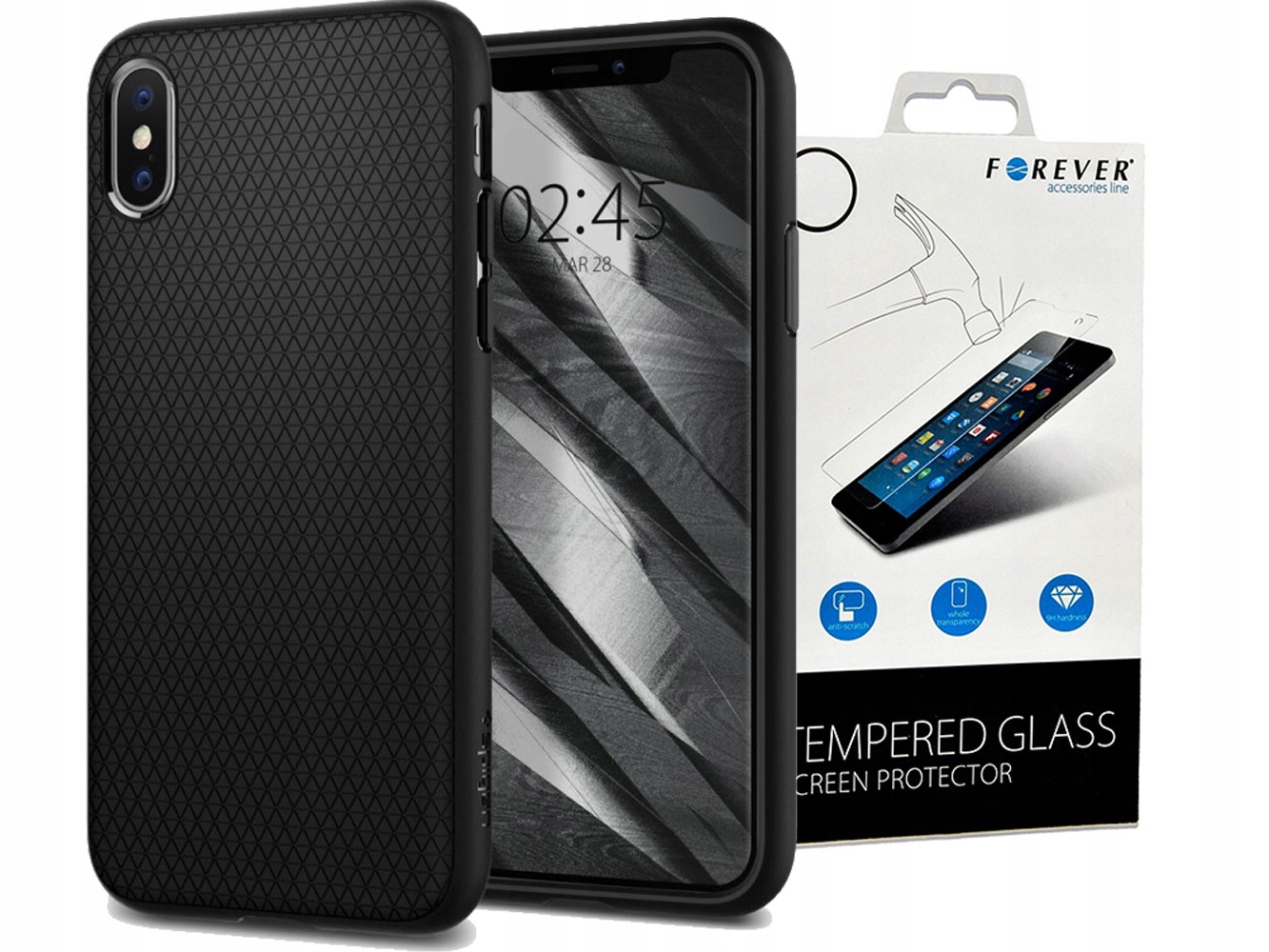 

Etui do iPhone Xs + szkło, Spigen Liquid Air, case