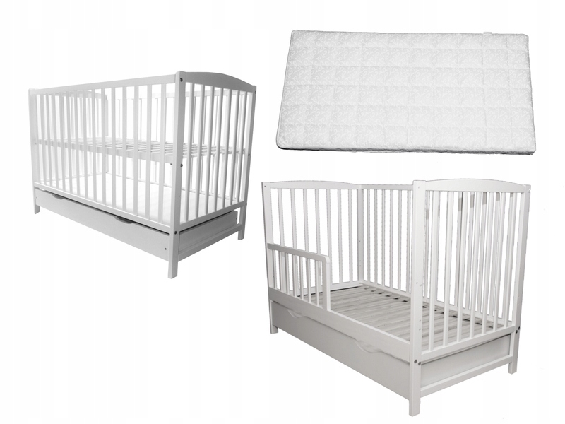 ŁÓŻECZKO/TAPCZANIK BIAŁE DZIECIĘCE + MATERAC GPK Płeć chłopcy