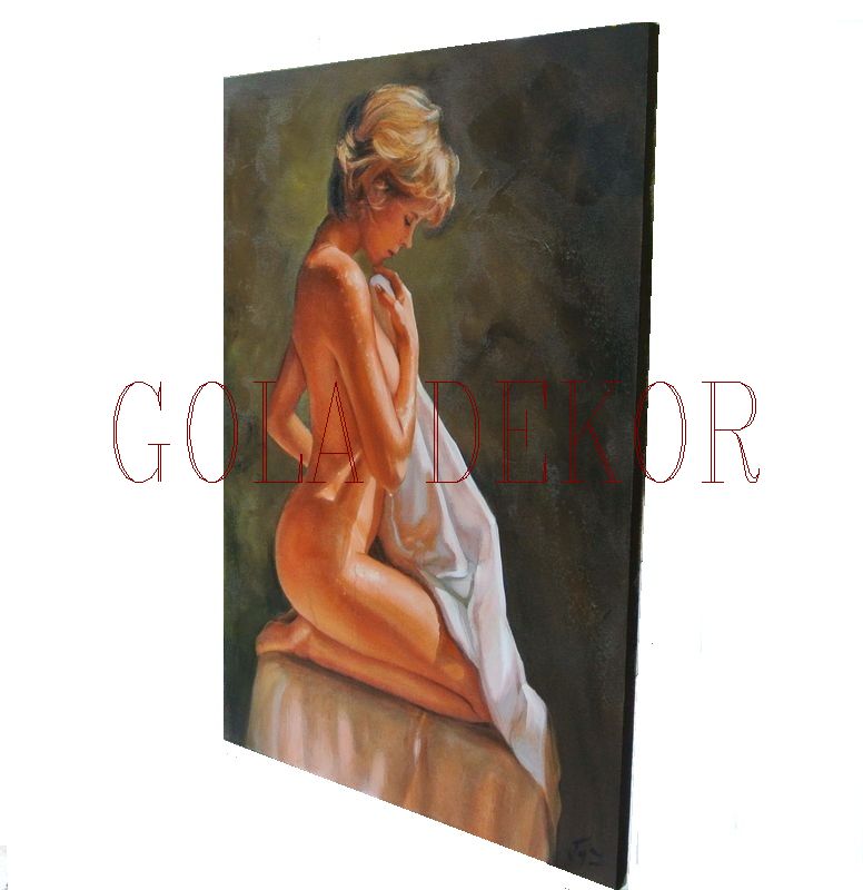 ZAMYŚLONA ___AKT______50/70 Rodzaj podłoża na płótnie