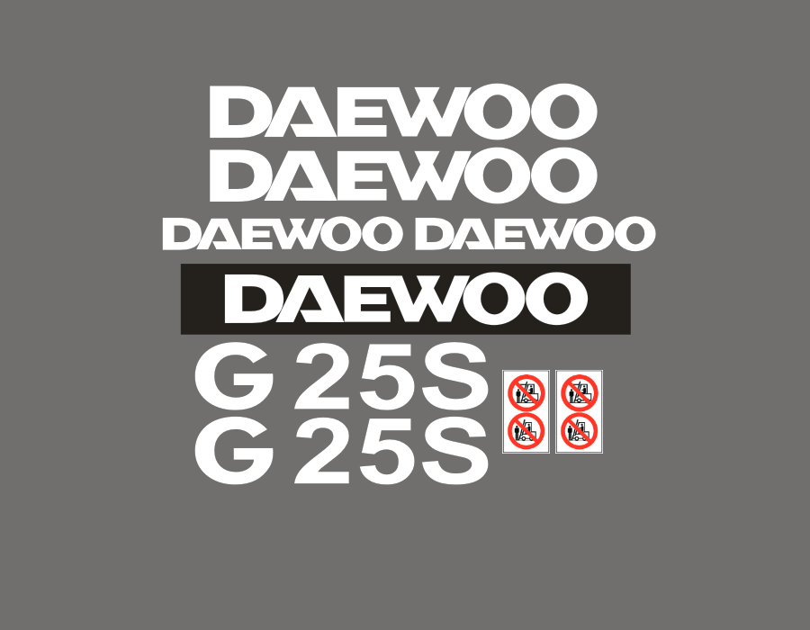 Samolepky – obal vysokozdvižného vozíku Daewoo G 25S