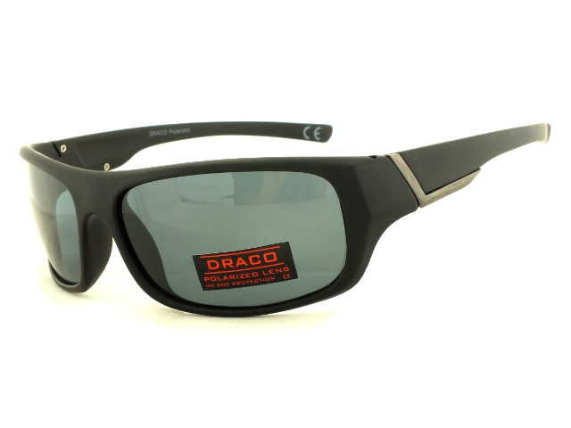 POLARYZACJA OKULARY SPORTOWE MATOWE CZARNE UV400 Marka Draco