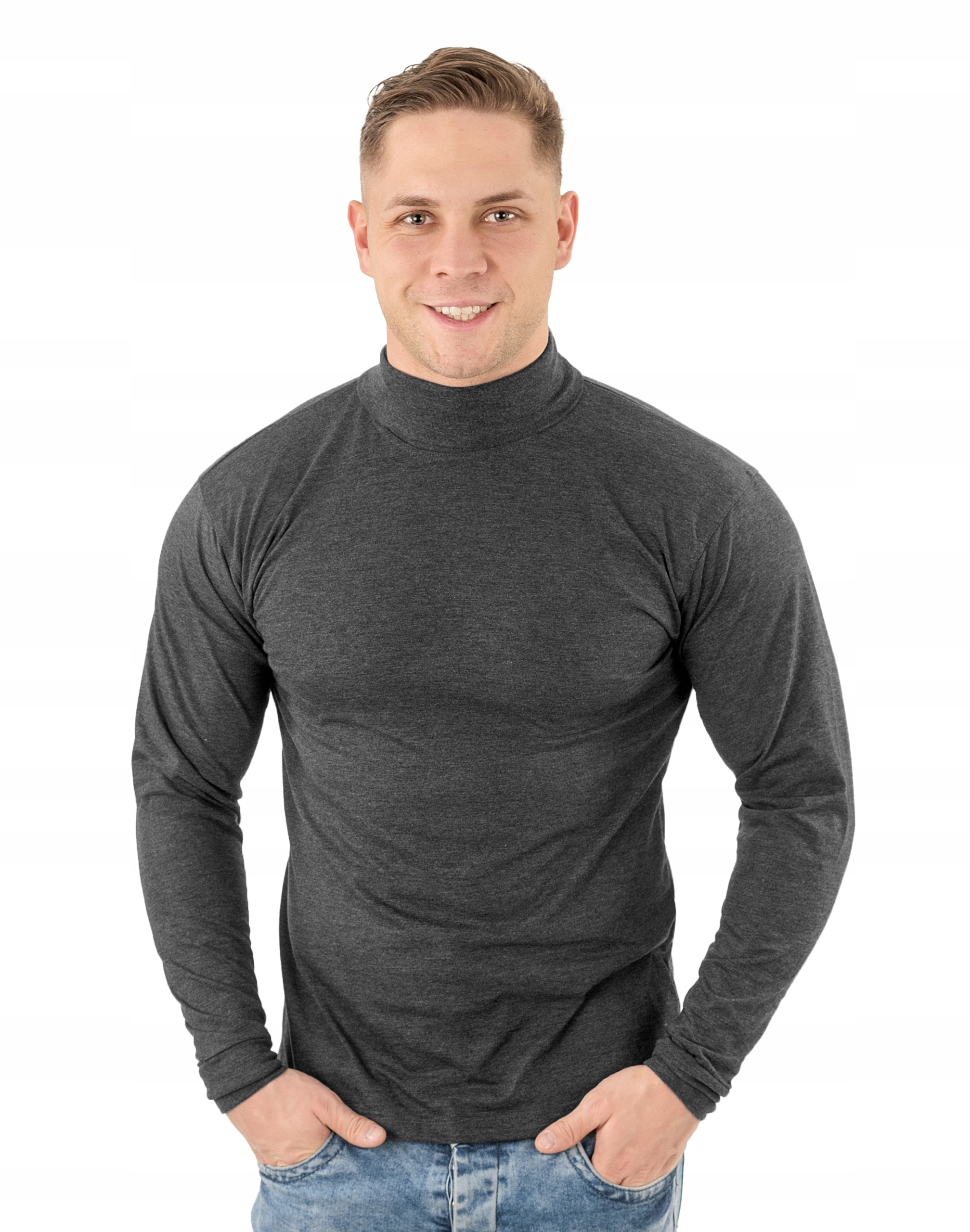 

Elegancki Sweter Golf Męski Golfy Wxm r M antracyt