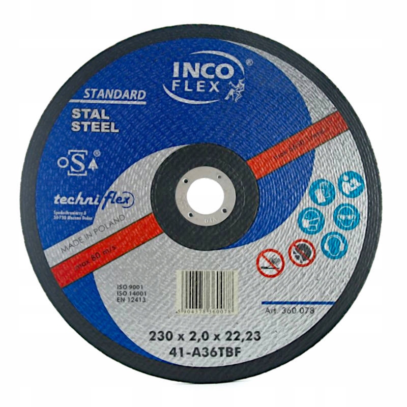 

Tarcza Do Cięcia Metalu 230 x 2,0 Inco Flex 25szt.