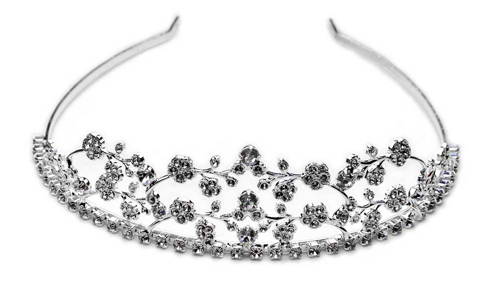 Diadem Tiara Korona Srebrna Jablonex Swarovski