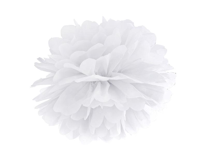 

Pompon Bibułowy 25 CM Biały Party Ślub