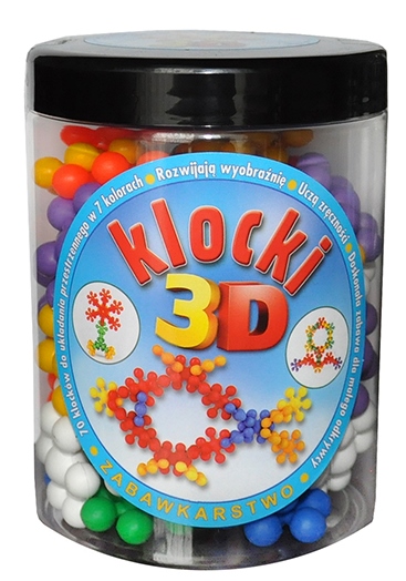 

Klocki Gwiazdki 3D Konstrukcyjne Polskie 70 sztuk