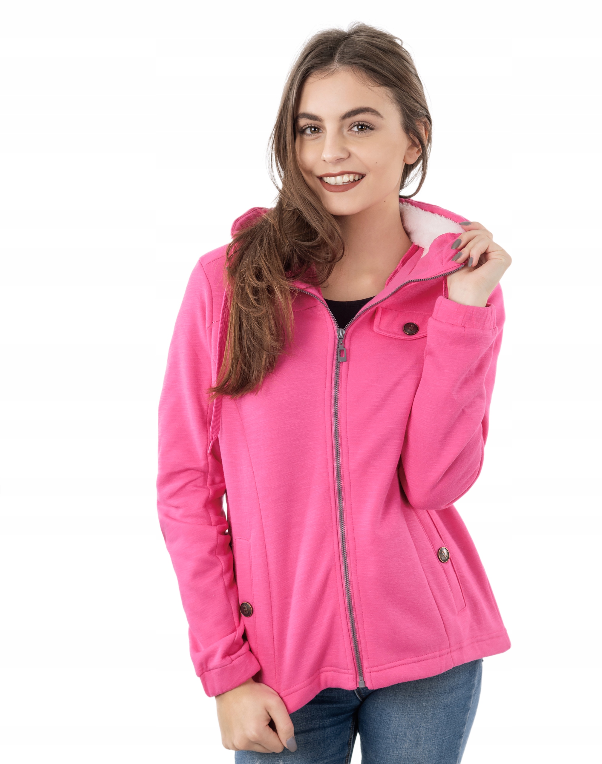 

Bluza Damska Ocieplana Futerkiem 57862 r XXL malin