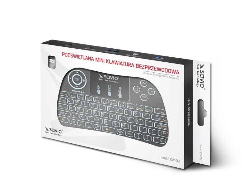 

Klawiatura bezprzewodowa Savio KW-02