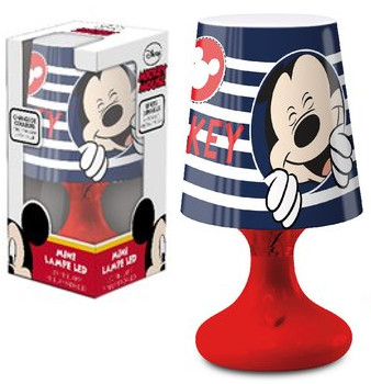 MICKEY MOUSE LED LAMPA NA BATÉRIE tmavomodré prúžky F800A