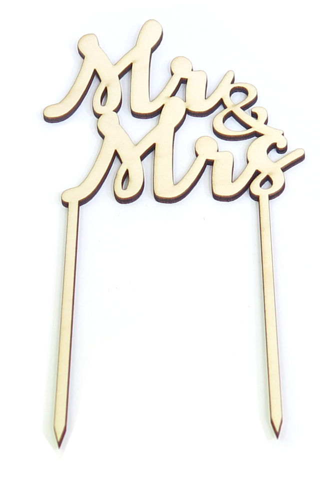 CAKE TOPPER TOPER Mr & Mrs DECOUPAGE VK49
