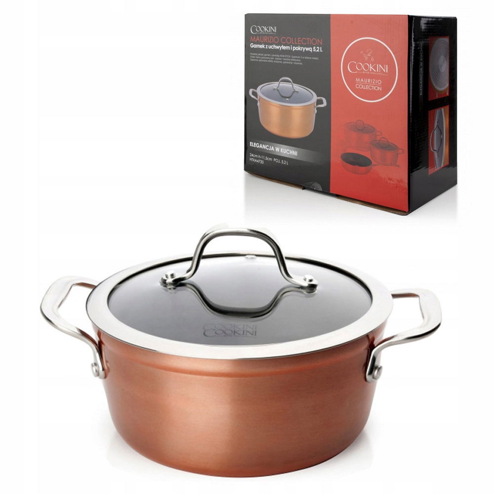 

Garnek Z Uchwytami Pokrywką 5,2L 24CM Non-stick