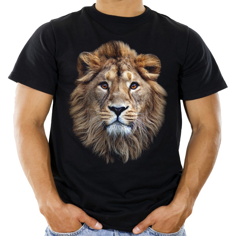 

Koszulka z lwem lew głowa lwa t-shirt -M- Hq