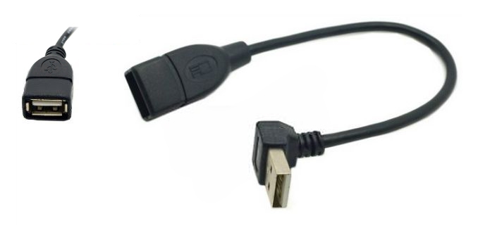 

Kabel Adapter kątowy Usb 2.0 Dolny wtyk - gniazdo