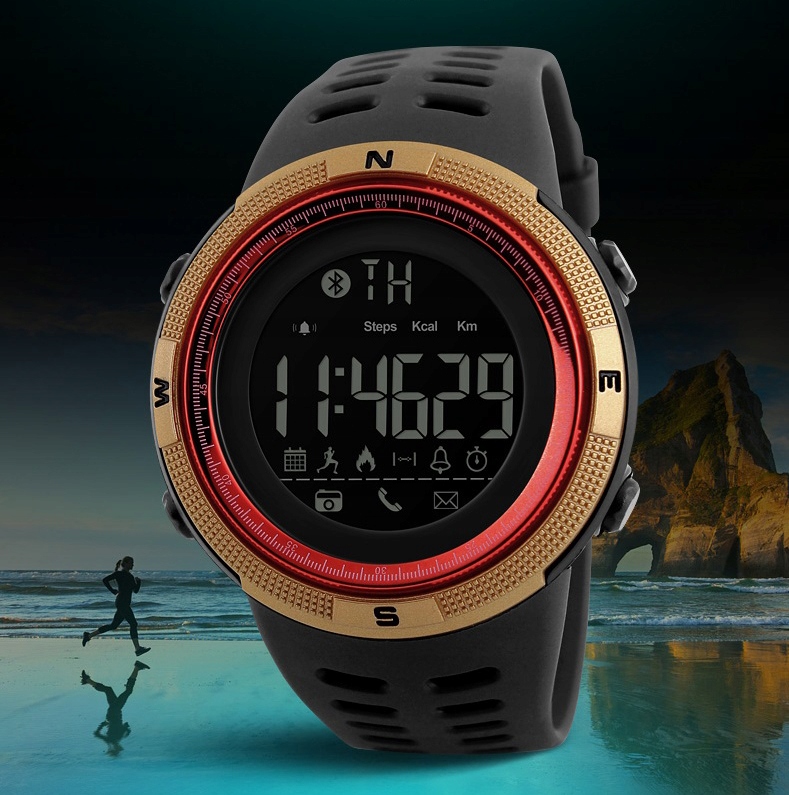 SKMEI ZEGAREK SPORTOWY SMARTWATCH NOWY PROCESOR IC Komunikacja Bluetooth