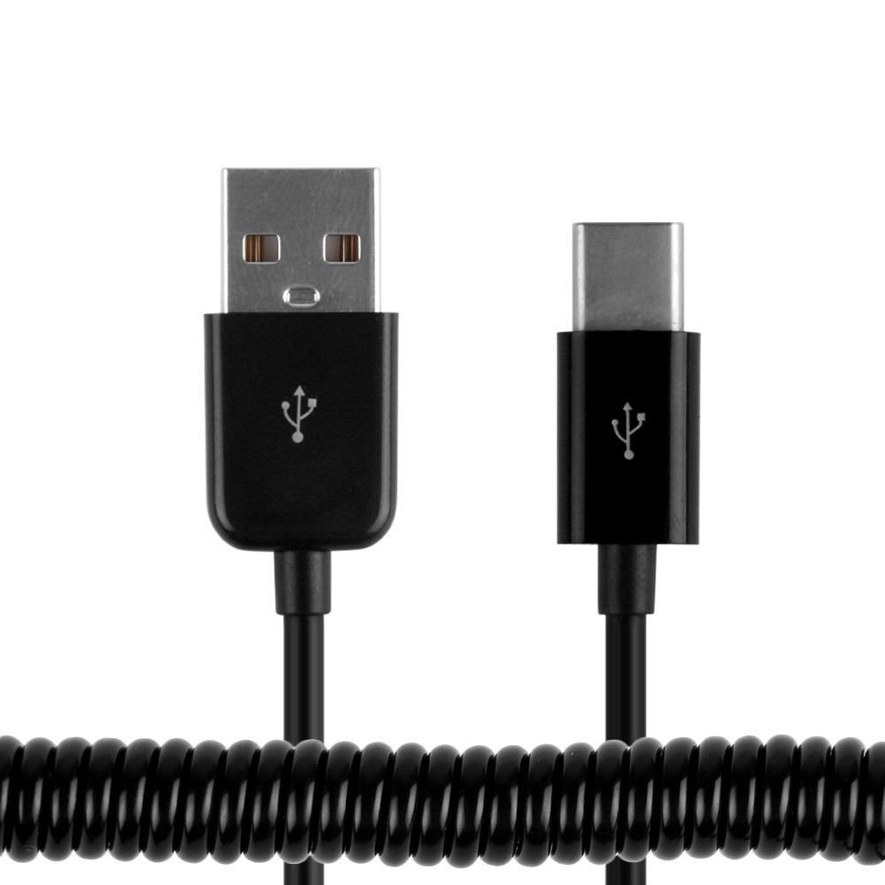 Kabel USB-C 3.1 typ C - USB sprężynka spirala 3M Marka WulkanCenPL