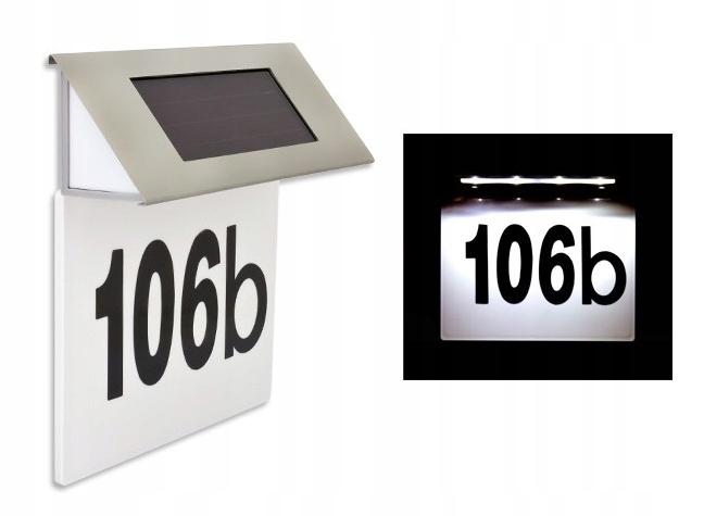 СОЛНЕЧНЫЙ СВЕТЯЩИЙСЯ НОМЕР ДЛЯ ДОМА СВЕТОДИОДНЫЙ НОМЕРНОЙ ЗНАК НОМЕР ДОМА AG216