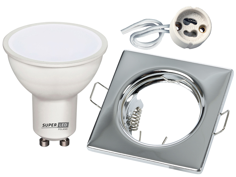 

Zestaw oprawa halogenowa Ruchoma kw Led GU10 5W