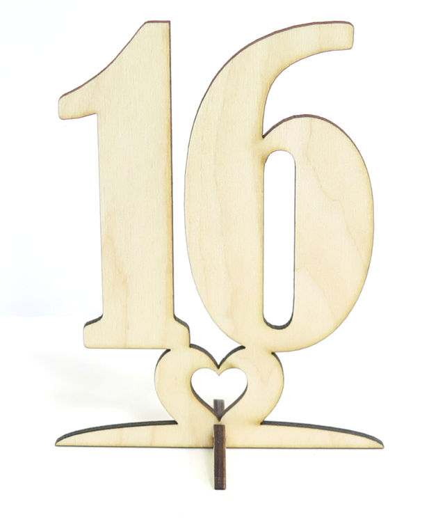 

Numery Na Stół Ślub Liczba 16 + Podstawka RZ30