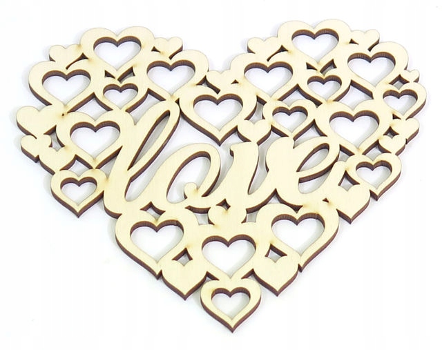 

Ażurowe Serce love 300x280mm Dekor Decoupage RW60