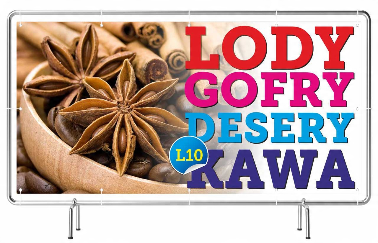

Gotowe Baner Reklama 2mx1m -Gofry Lody Kawa