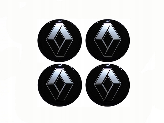

Renault 55mm Emblematy Naklejki Kolpaki Alu Felgi