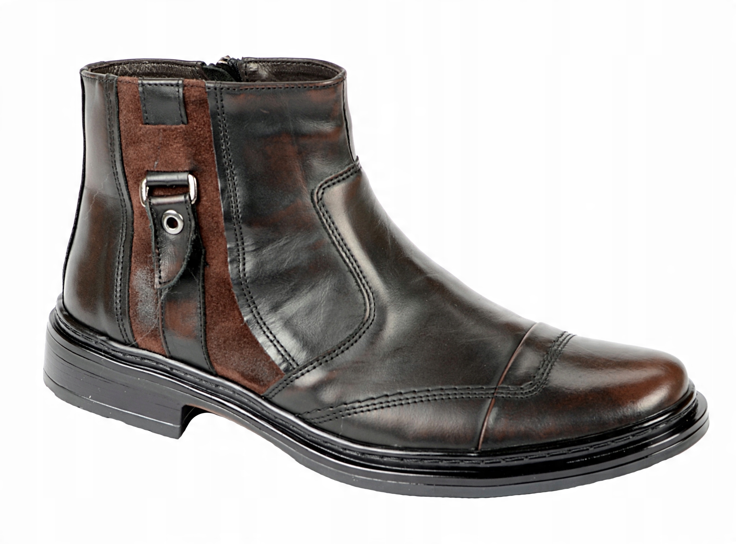 

Buty Męskie Sztyblety Ocieplane Skóra 196 Brąz 40