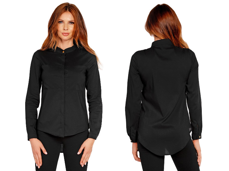 

Elegancka asymetryczna Koszula ze stójką 40 L